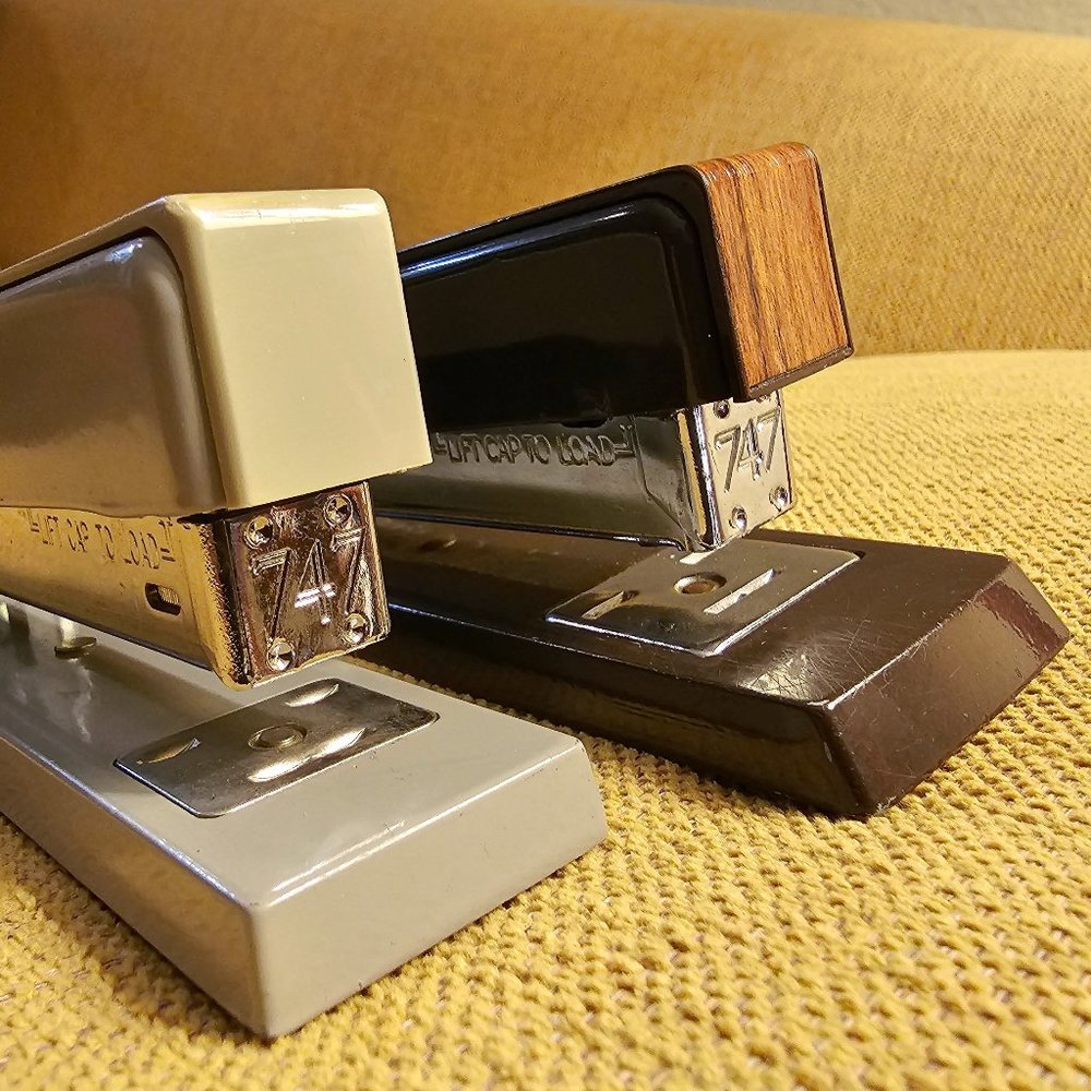 *SALE $45!* TWO (2) Vintage Swingline heavy steel office staplers (collectible?)